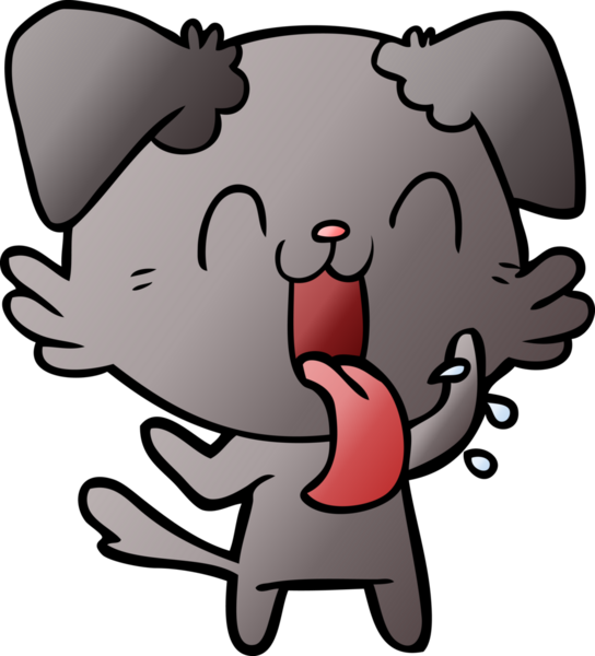 Bir insan tarafından çizilmiş nefes nefese bir köpek.