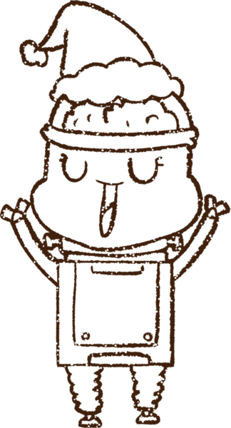 Bir insan tarafından çizilen Mutlu Robot Kömürü