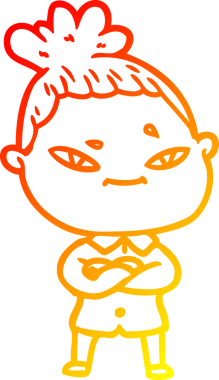 Bir insan tarafından çizilmiş bir karikatür kadın çizimi