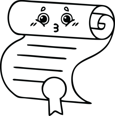 Bir insan tarafından çizilen sözleşmenin çizgi çizimi