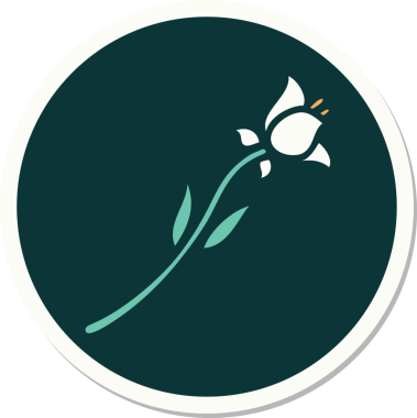 Bir insan tarafından çizilmiş bir zambak dövmesi.