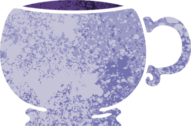 Bir insan tarafından çizilmiş retro illüstrasyon tarzı tuhaf bir karikatür.