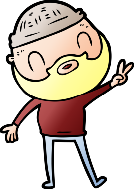 Bir insan tarafından çizilmiş sakallı bir adam.