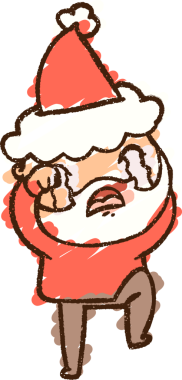 Ağlayan Noel Baba Tebeşiri Bir insan tarafından çizilmiş