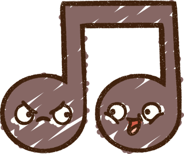 Bir insan tarafından çizilen Müzik Notu Tebeşiri