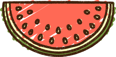 Bir insan tarafından çizilmiş karpuz tebeşiri.