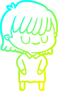 Bir insan tarafından çizilmiş bir karikatür kadın çizimi.