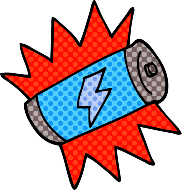 Bir insan tarafından çizilmiş tamamen şarj edilmiş bir karalama.