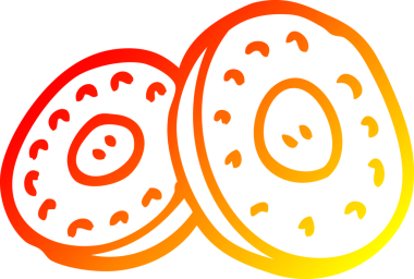 Bir insan tarafından çizilmiş altın sikkelerin sıcak çizgi çizimi