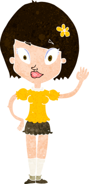 Bir insan tarafından çizilmiş güzel bir kız.