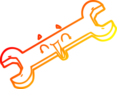 Bir insan tarafından çizilmiş gülen anahtarın sıcak çizgi çizimi