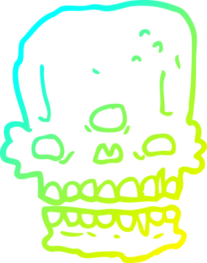 Bir insan tarafından çizilmiş soğuk gradyan bir çizgi film çizimi.