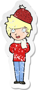 Bir insan tarafından çizilen kış adamı çizgi filminin gerilimli yapıştırması.