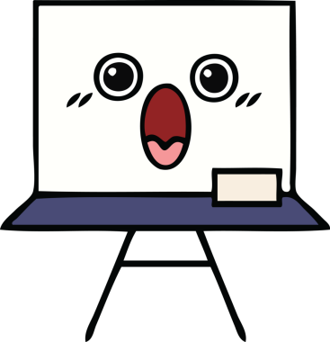 Bir insan tarafından çizilmiş beyaz bir karikatür.