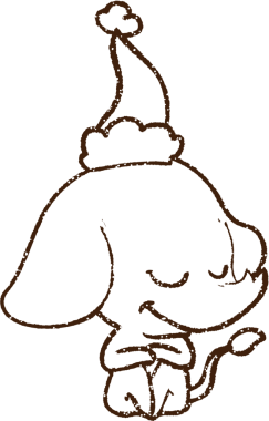 Bir insan tarafından çizilmiş Noel Fili Kömürü