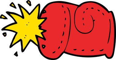 Bir insan tarafından çizilmiş karikatür yumruğu