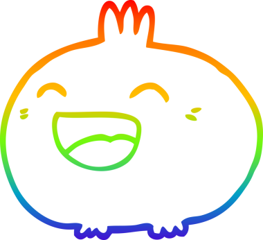 gökkuşağı gradyan çizgi çizimi bir insan tarafından çizilmiş mutlu kök sebze