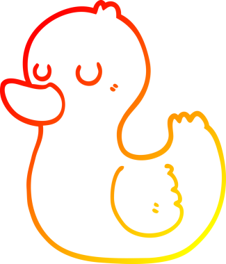 Bir insan tarafından çizilmiş bir ördeğin sıcak gradyan çizimi