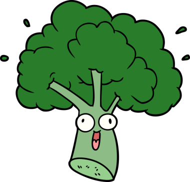 Bir insan tarafından çizilmiş bir brokoli.