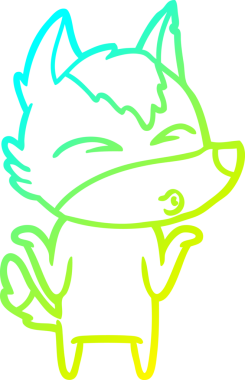 Bir insan tarafından çizilmiş omuzlarını silken bir kurdun çizdiği soğuk çizgi.