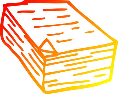 Bir insan tarafından çizilmiş bir karikatür yığınının sıcak gradyan çizimi