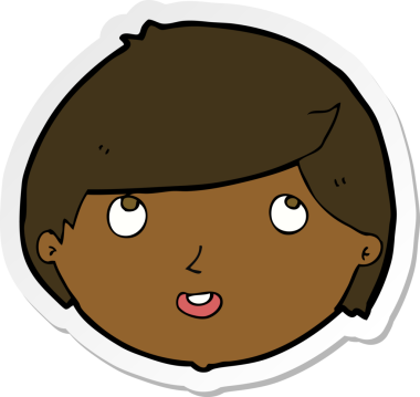 Bir insan tarafından çizilmiş gülen surat çıkartması.