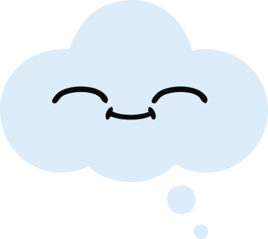 Bir insan tarafından çizilen düşünce baloncuğunun düz renkli retro karikatürü