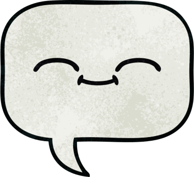 Bir insan tarafından çizilmiş bir konuşma baloncuğunun retro grunge doku karikatürü