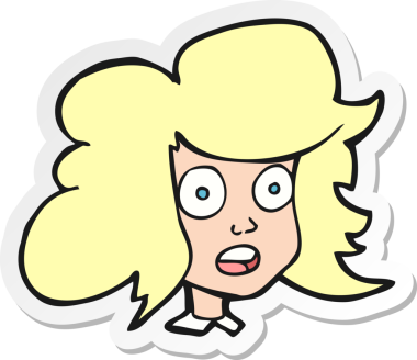 Bir insan tarafından çizilmiş bir karikatür çıkartması.