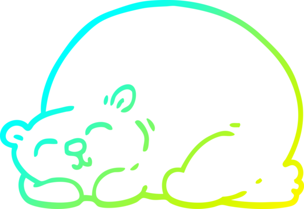 Çizgi film içeriğinin soğuk gradyan çizimi bir insan tarafından çizilmiş.