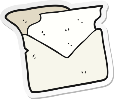 Bir insan tarafından çizilmiş bir karikatür çıkartması.