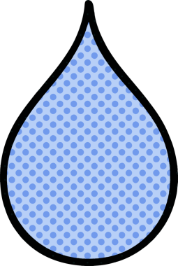 Bir insan tarafından çizilmiş çizgi roman tarzı tuhaf yağmur damlası.