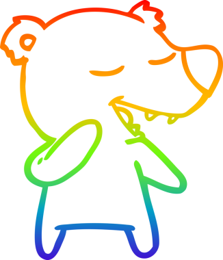 gökkuşağı gradyan çizgi çizimi bir insan tarafından çizilmiş bir çizgi ayı