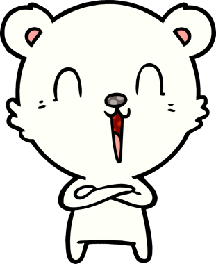 Bir insan tarafından çizilmiş kutup ayısı karikatürü