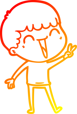 Bir insan tarafından çizilmiş mutlu bir adamın çizgi çizimi.