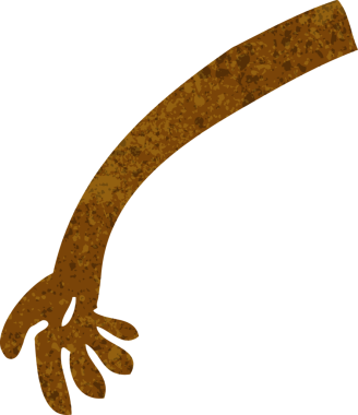 Bir insan tarafından çizilmiş çizgi film kolu