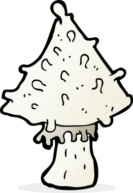 bir insan tarafından çizilmiş mantar mantarı