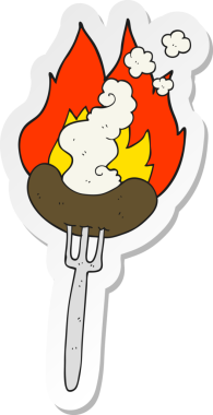 Bir insan tarafından çizilmiş sıcak sosis etiketi.