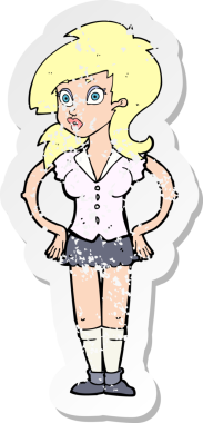 Bir insan tarafından çizilmiş bir karikatürün gerilimli çıkartması.