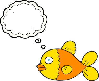 Bir insan tarafından çizilmiş serbest çizim balon balığı.