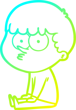 Bir çizgi film karakterinin soğuk çizgi çizimi bir insan tarafından çizilmeyi bekliyordu.