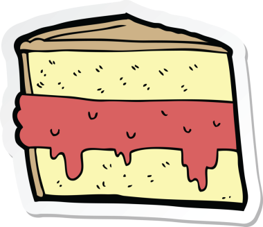 Bir insan tarafından çizilmiş bir karikatür pastasının etiketi.