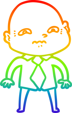 gökkuşağı gradyanı çizimi bir insan tarafından çizilmiş gergin bir adamın çizimi