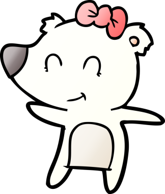 Bir insan tarafından çizilmiş kutup ayısı karikatürü