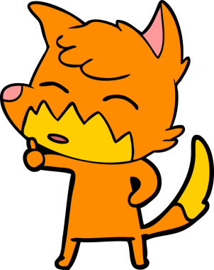 bir insan tarafından çizilmiş tilki çizgi filmi