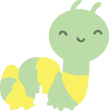 Bir insan tarafından çizilmiş sevimli bir böcek