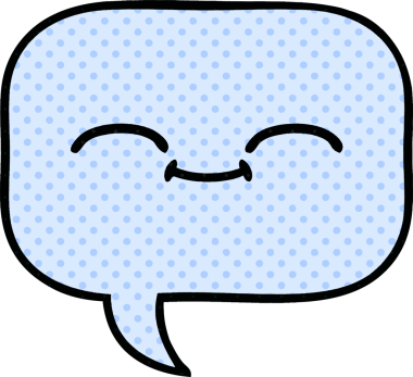 bir insan tarafından çizilmiş bir konuşma baloncuğunun çizgi roman tarzı