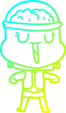 Bir insan tarafından çizilmiş mutlu çizgi film robotu çizimi.