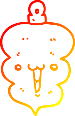 Bir insan tarafından çizilmiş bir karikatür çiziminin sıcak gradyan çizimi