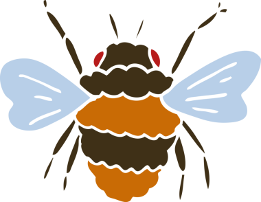 Bir insan tarafından çizilmiş karalama arısı.